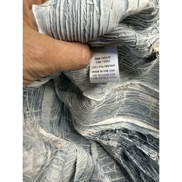 Komarov Abstract Floral Crinkle Charmeuse Lace Midi Dress Size M Romantic Fairy - Picture 13 of 16